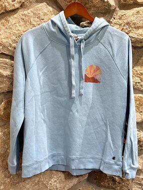 Blue Roxy Pullover Hooded Sweatshirt sz L